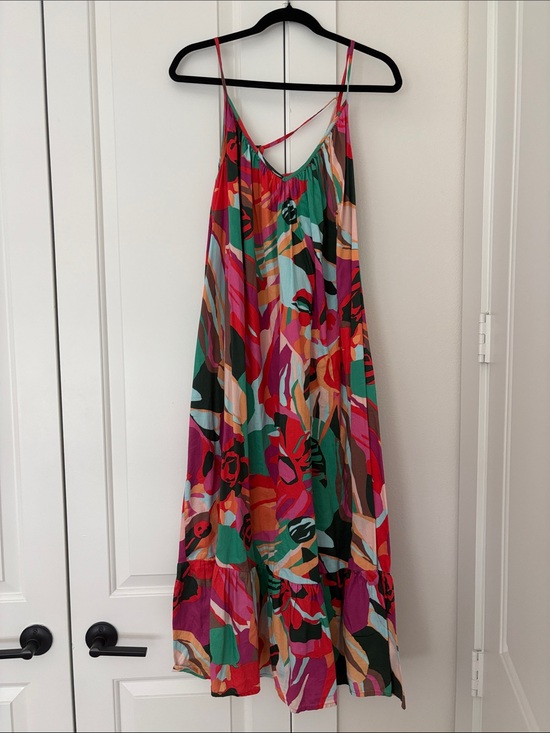 GAP Dresses & Skirts - GAP Multicolor Abstract Spaghetti-Strap Maxi Dress